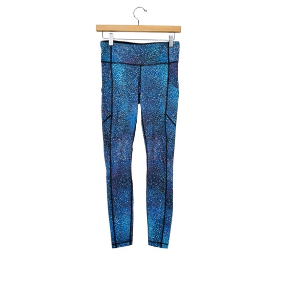 Lululemon Pace Rival Womens Leggings Blue 4 Athletic Athleisure Celestial Boho - Picture 3 of 11